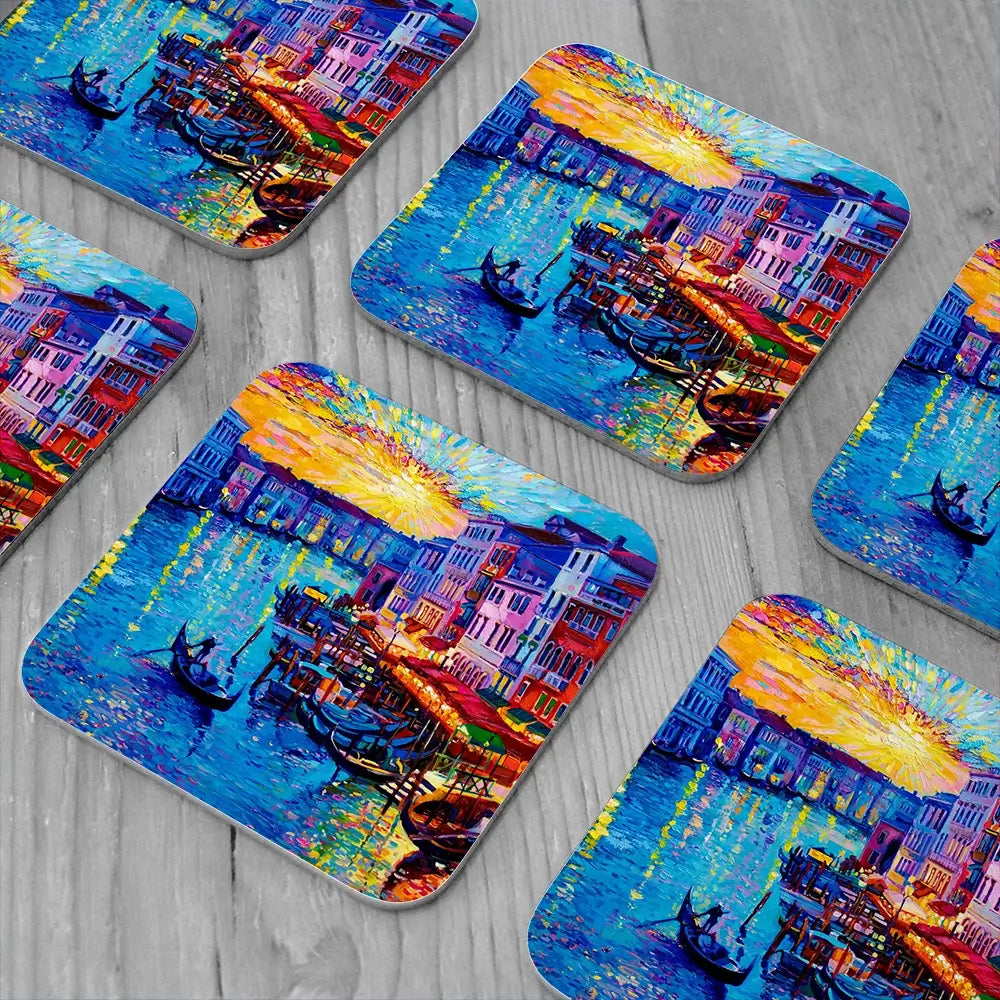 Rainbow Venice Coaster Set Rainbow Venice Coaster Set wall art product Ivailo Nikolov / Shutterstock
