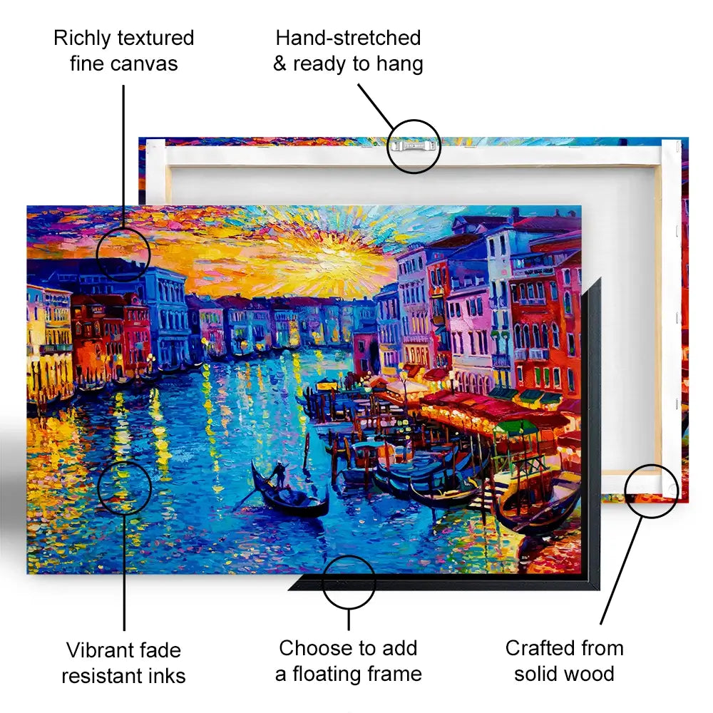 Rainbow Venice Oversized Canvas Print Rainbow Venice Oversized Canvas Print wall art product Ivailo Nikolov / Shutterstock