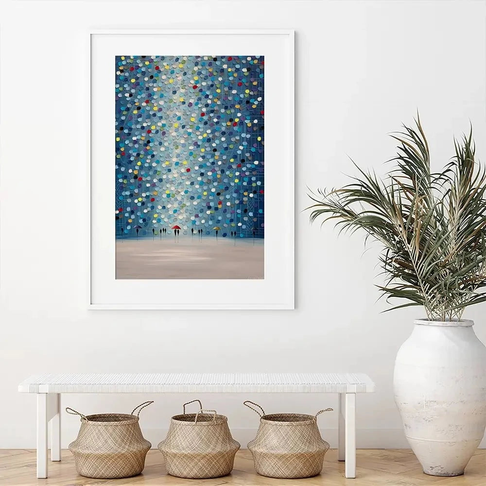 Raindrop Confetti Framed Art Print Raindrop Confetti Framed Art Print wall art product Ekaterina Ermilkina
