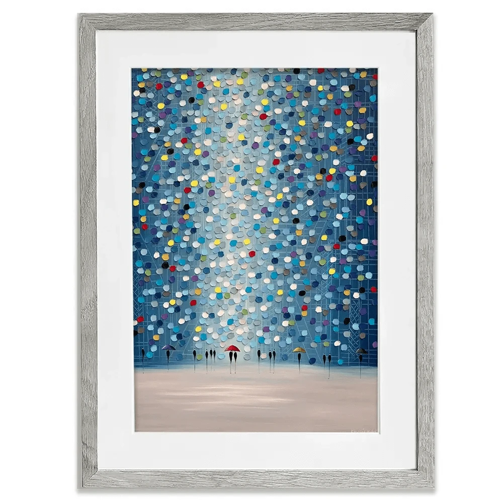 Raindrop Confetti Framed Art Print Raindrop Confetti Framed Art Print wall art product Ekaterina Ermilkina