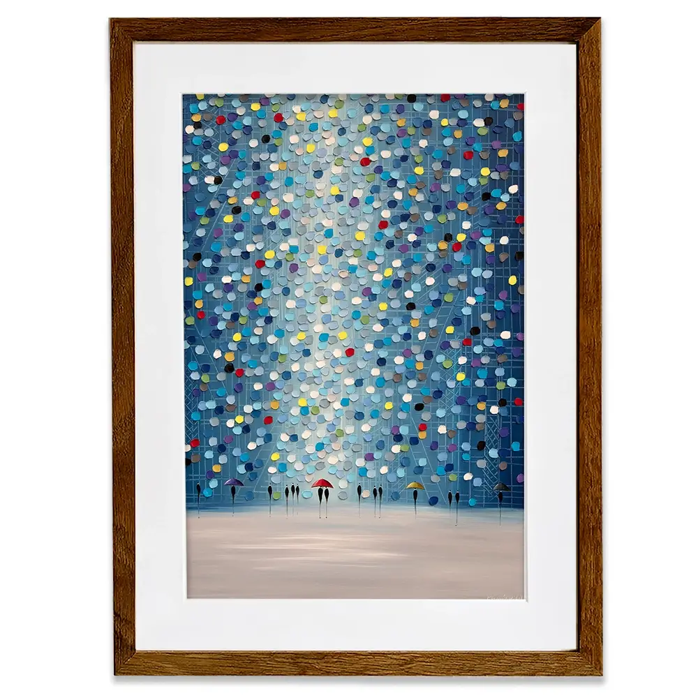 Raindrop Confetti Framed Art Print Raindrop Confetti Framed Art Print wall art product Ekaterina Ermilkina