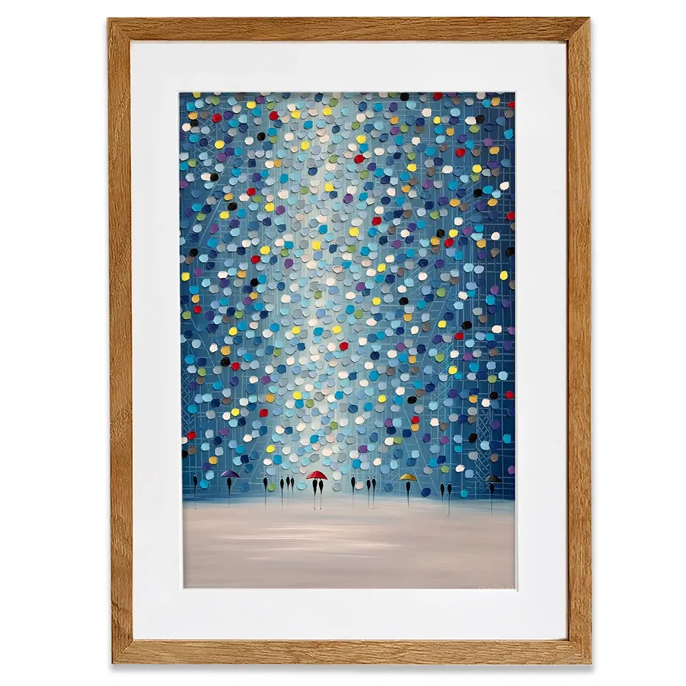 Raindrop Confetti Framed Art Print Raindrop Confetti Framed Art Print wall art product Ekaterina Ermilkina