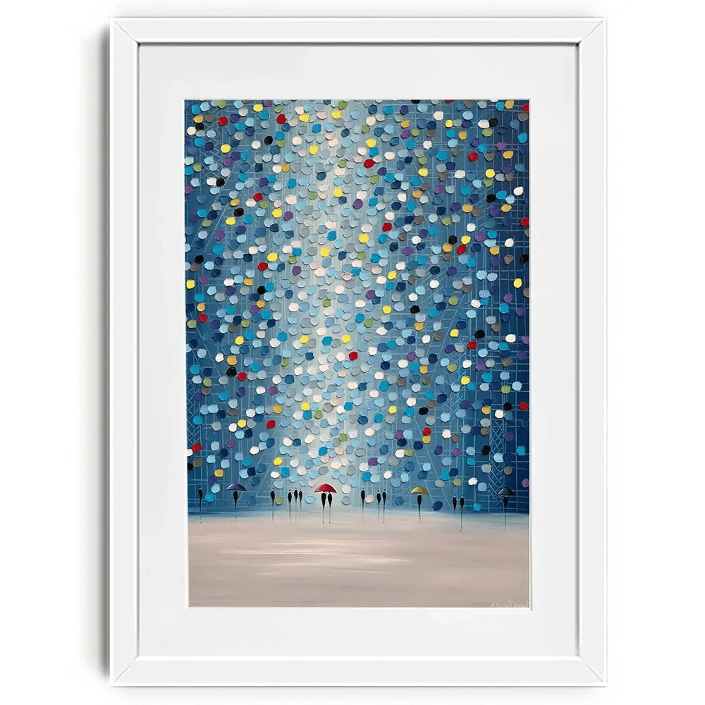 Raindrop Confetti Framed Art Print Raindrop Confetti Framed Art Print wall art product Ekaterina Ermilkina