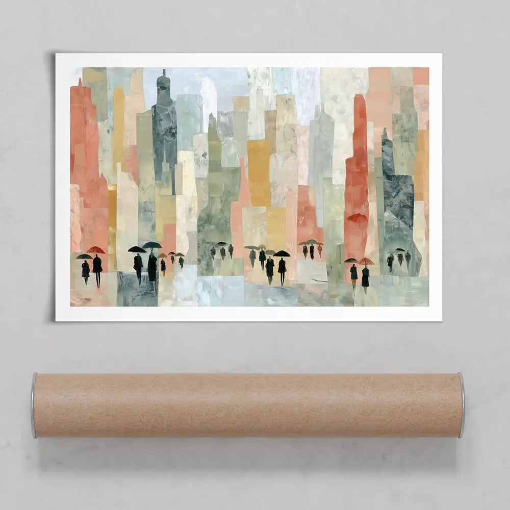 Rainy City Streets Art Print Rainy City Streets Art Print wall art product Chromatic Storm Studio