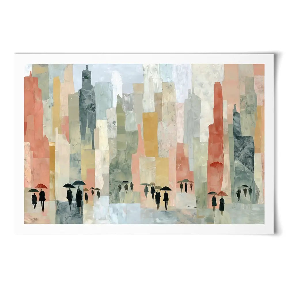 Rainy City Streets Art Print Rainy City Streets Art Print wall art product Chromatic Storm Studio