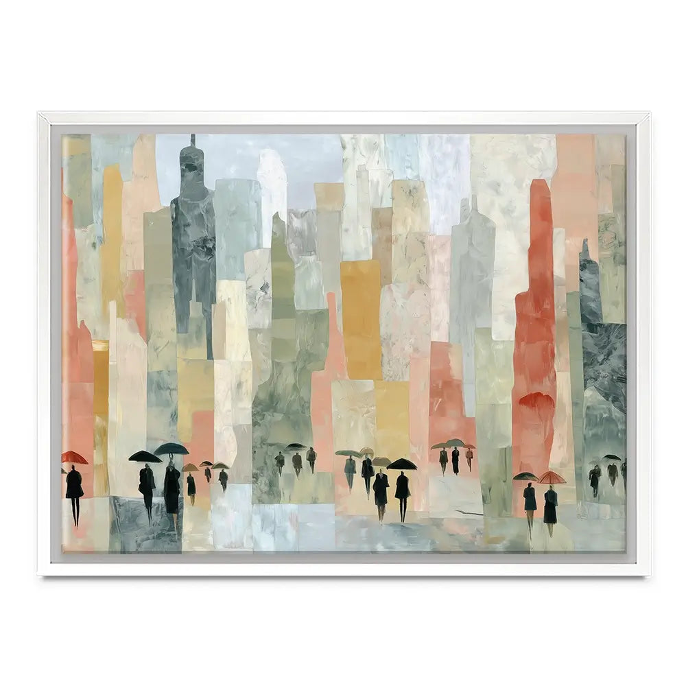 Rainy City Streets Canvas Print Rainy City Streets Canvas Print wall art product Chromatic Storm Studio