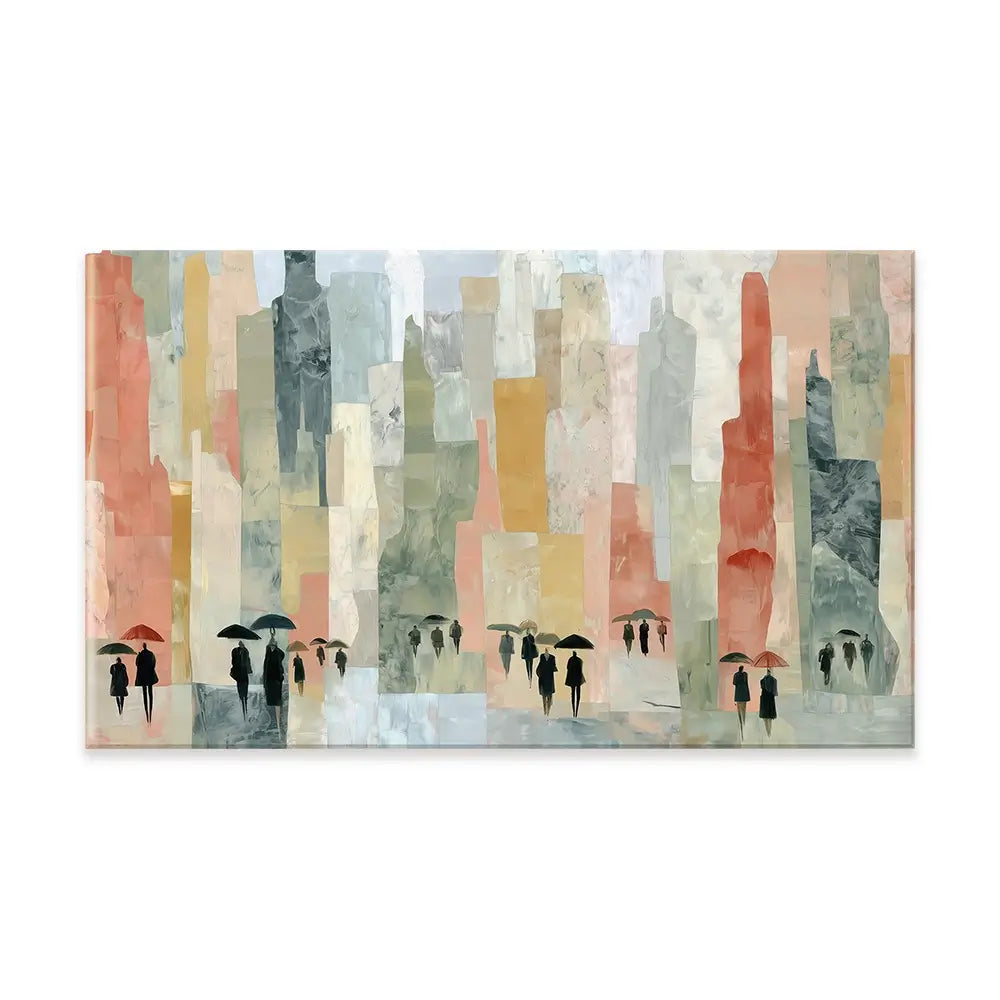 Rainy City Streets Canvas Print Rainy City Streets Canvas Print wall art product Chromatic Storm Studio