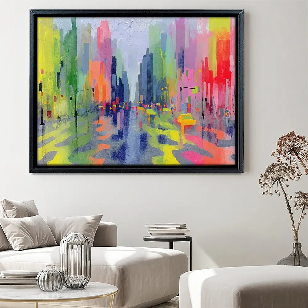 Rainy Crossing Canvas Print Rainy Crossing Canvas Print wall art product Chromatic Storm Studio