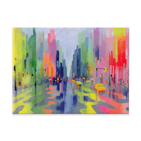 Rainy Crossing Canvas Print Rainy Crossing Canvas Print wall art product Chromatic Storm Studio