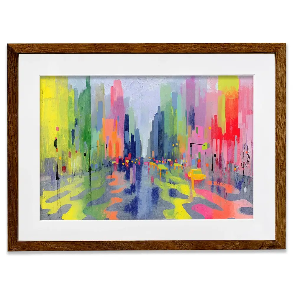 Rainy Crossing Framed Art Print Rainy Crossing Framed Art Print wall art product Chromatic Storm Studio