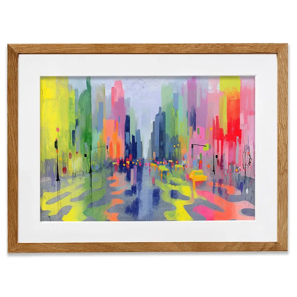 Rainy Crossing Framed Art Print Rainy Crossing Framed Art Print wall art product Chromatic Storm Studio