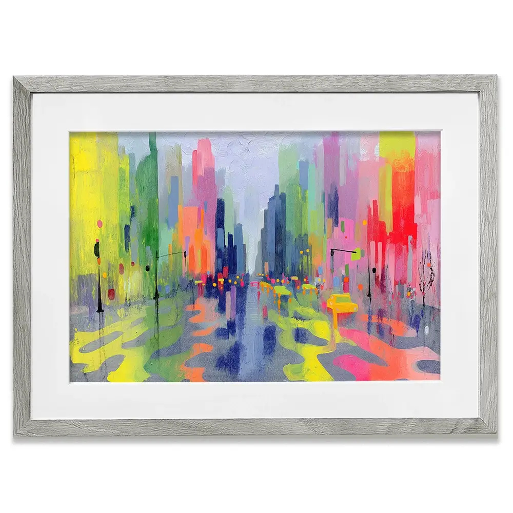 Rainy Crossing Framed Art Print Rainy Crossing Framed Art Print wall art product Chromatic Storm Studio