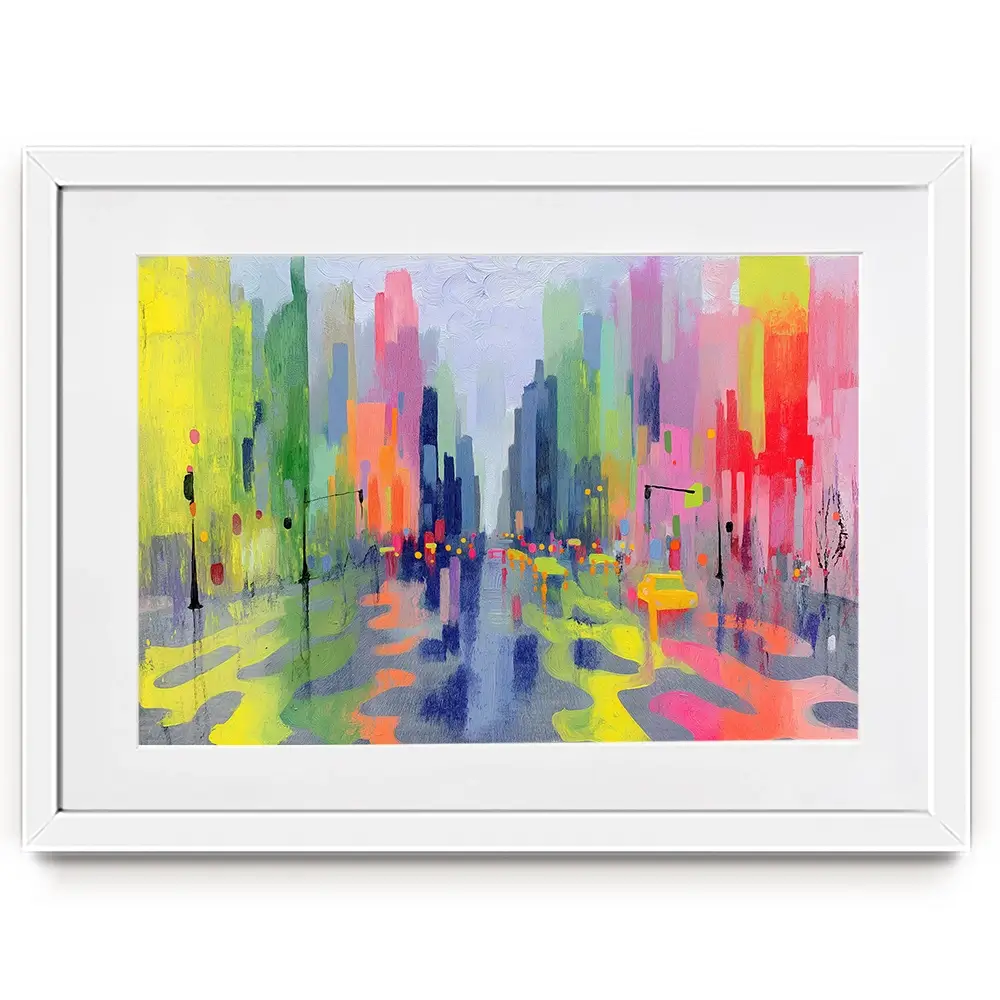 Rainy Crossing Framed Art Print Rainy Crossing Framed Art Print wall art product Chromatic Storm Studio