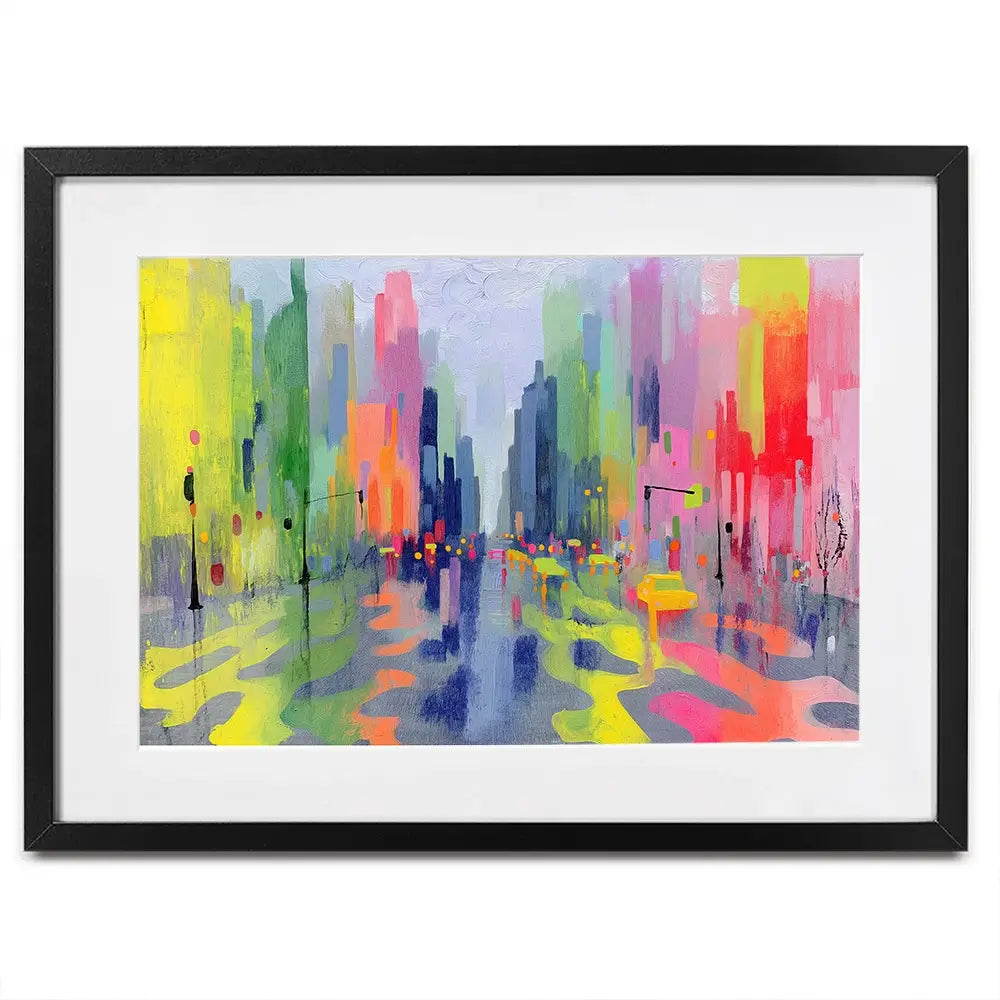 Rainy Crossing Framed Art Print Rainy Crossing Framed Art Print wall art product Chromatic Storm Studio