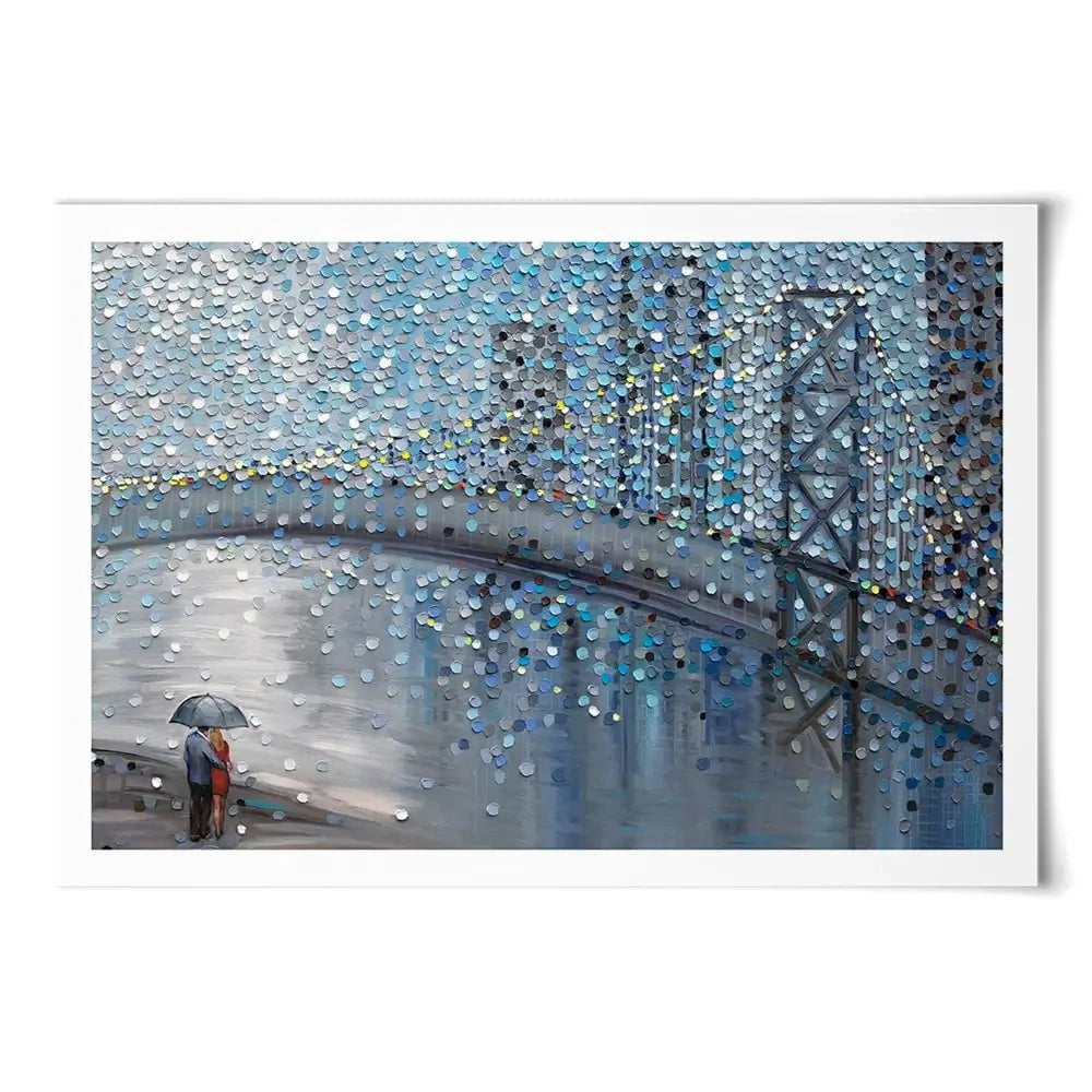 Rainy Date With The Bridge View  Art Print Rainy Date With The Bridge View  Art Print wall art product Ekaterina Ermilkina