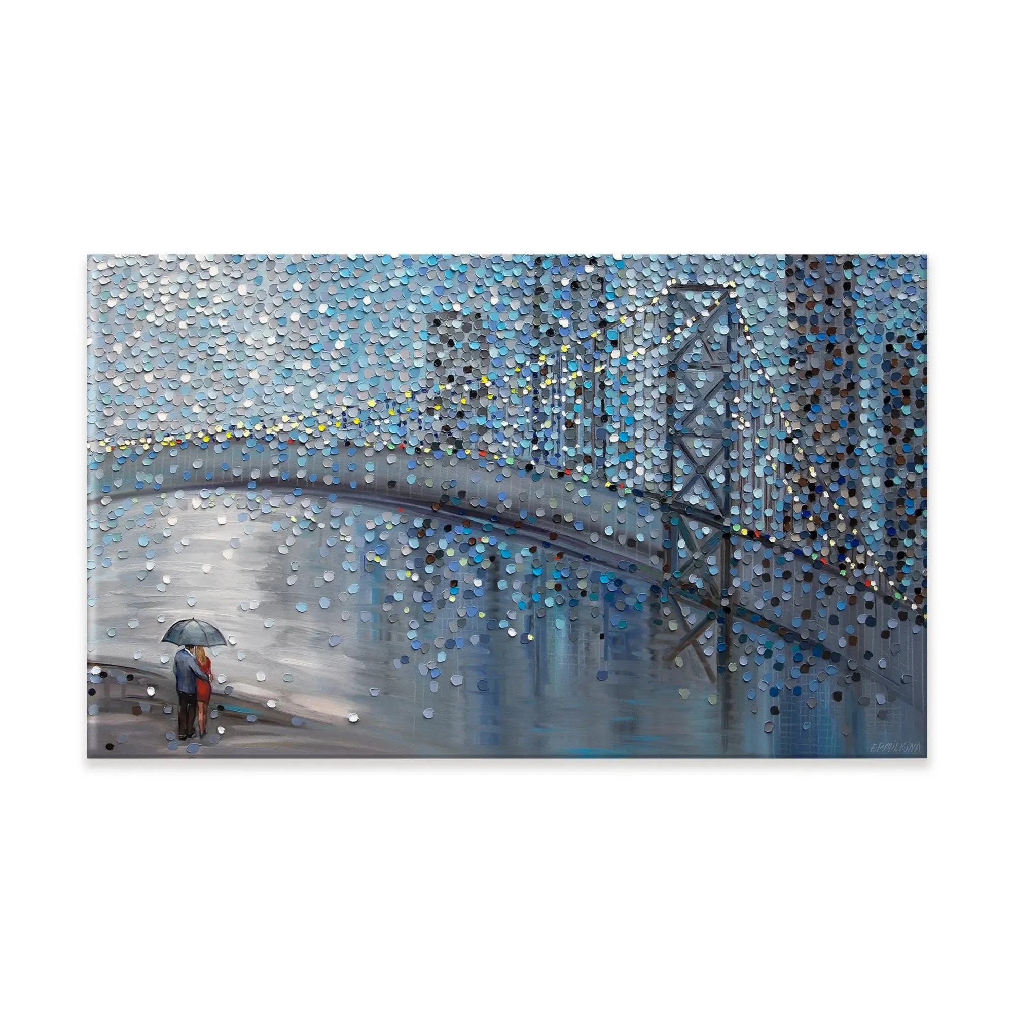 Rainy Date With The Bridge View Canvas Print Rainy Date With The Bridge View Canvas Print wall art product Ekaterina Ermilkina