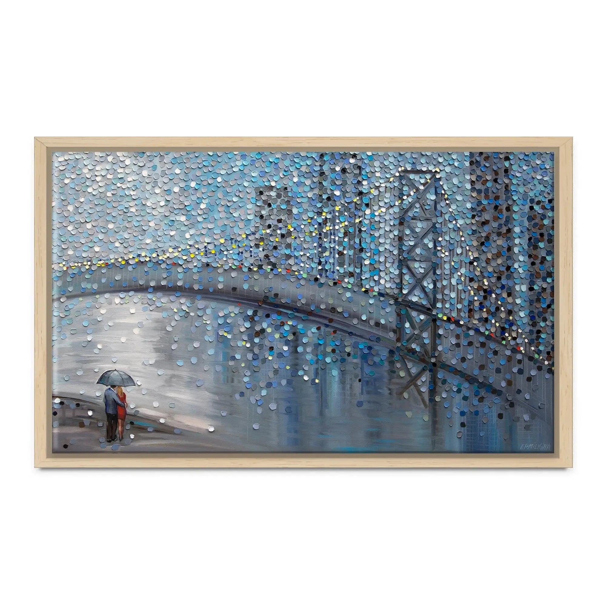 Rainy Date With The Bridge View Canvas Print Rainy Date With The Bridge View Canvas Print wall art product Ekaterina Ermilkina