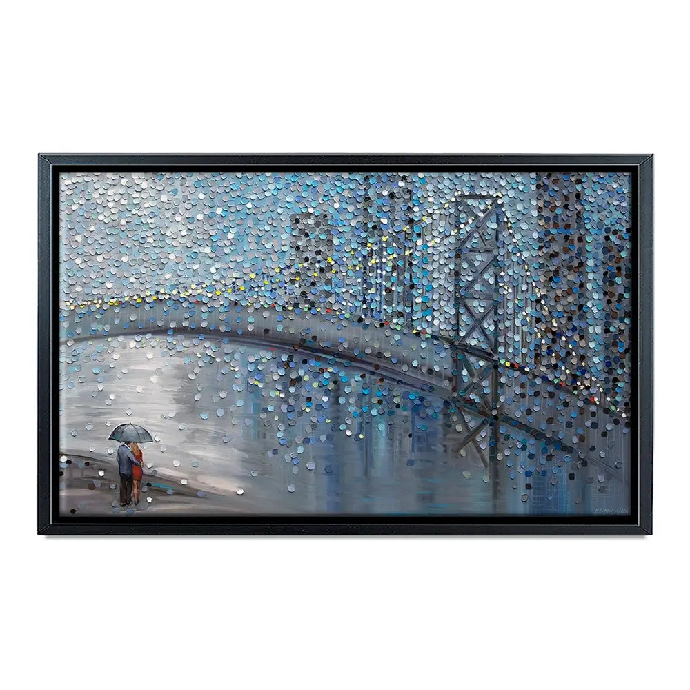 Rainy Date With The Bridge View Oversized Canvas Print Rainy Date With The Bridge View Oversized Canvas Print wall art product Art Print Shop