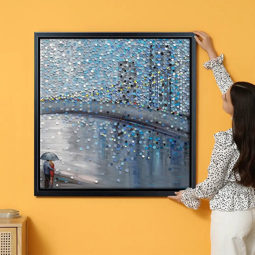 Rainy Date With The Bridge View Oversized Canvas Print Rainy Date With The Bridge View Oversized Canvas Print wall art product Art Print Shop