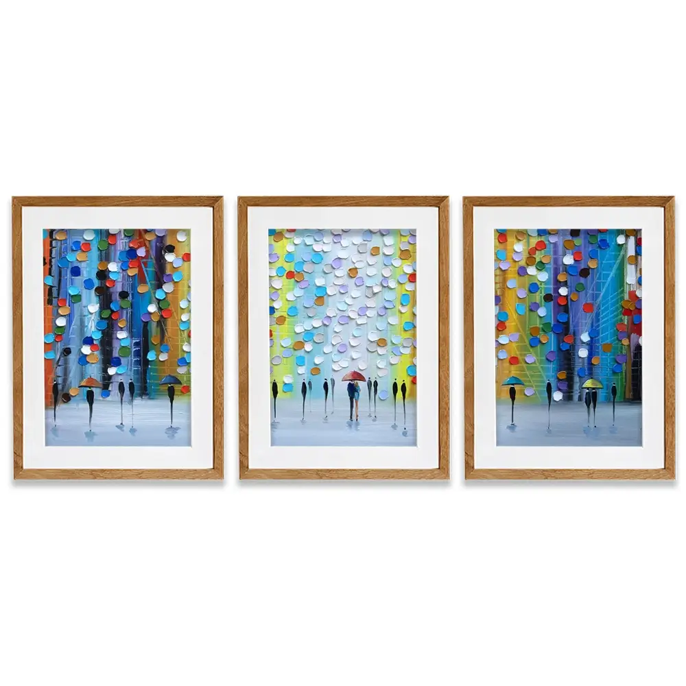 Rainy Fantasty Framed Art Print Trio Rainy Fantasty Framed Art Print Trio wall art product Ekaterina Ermilkina