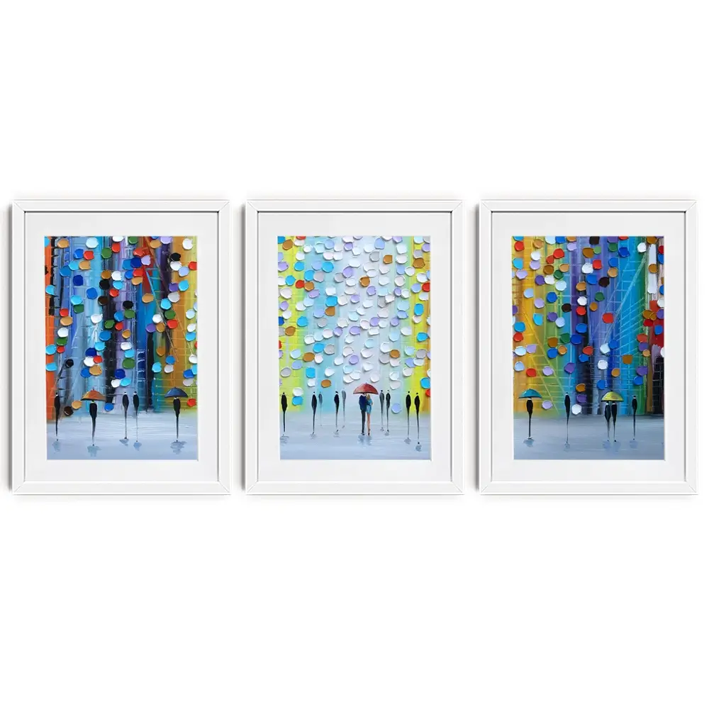 Rainy Fantasty Framed Art Print Trio Rainy Fantasty Framed Art Print Trio wall art product Ekaterina Ermilkina