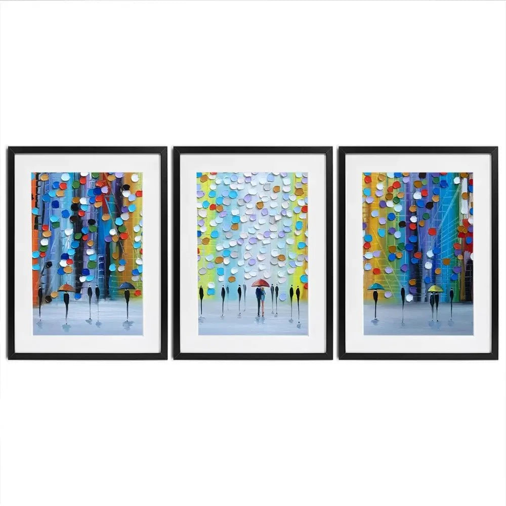 Rainy Fantasty Framed Art Print Trio Rainy Fantasty Framed Art Print Trio wall art product Ekaterina Ermilkina