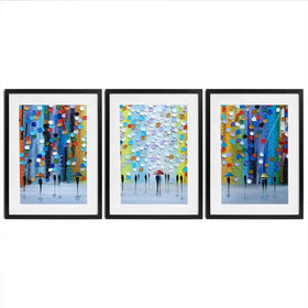 Rainy Fantasty Framed Art Print Trio Rainy Fantasty Framed Art Print Trio wall art product Ekaterina Ermilkina