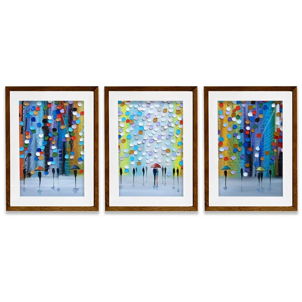 Rainy Fantasty Framed Art Print Trio Rainy Fantasty Framed Art Print Trio wall art product Ekaterina Ermilkina