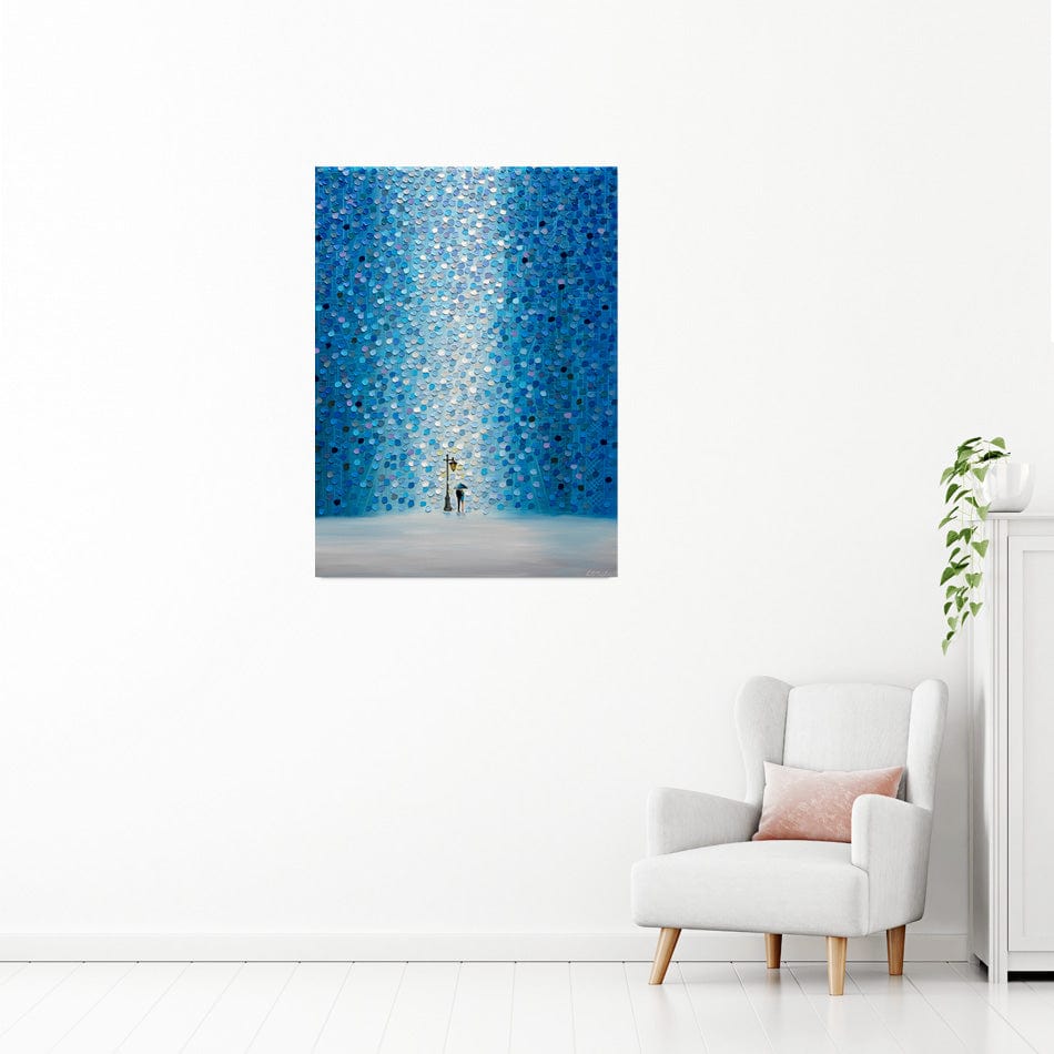 Rainy Streetlight Sonata Canvas Print wall art product Ekaterina Ermilkina / Independent
