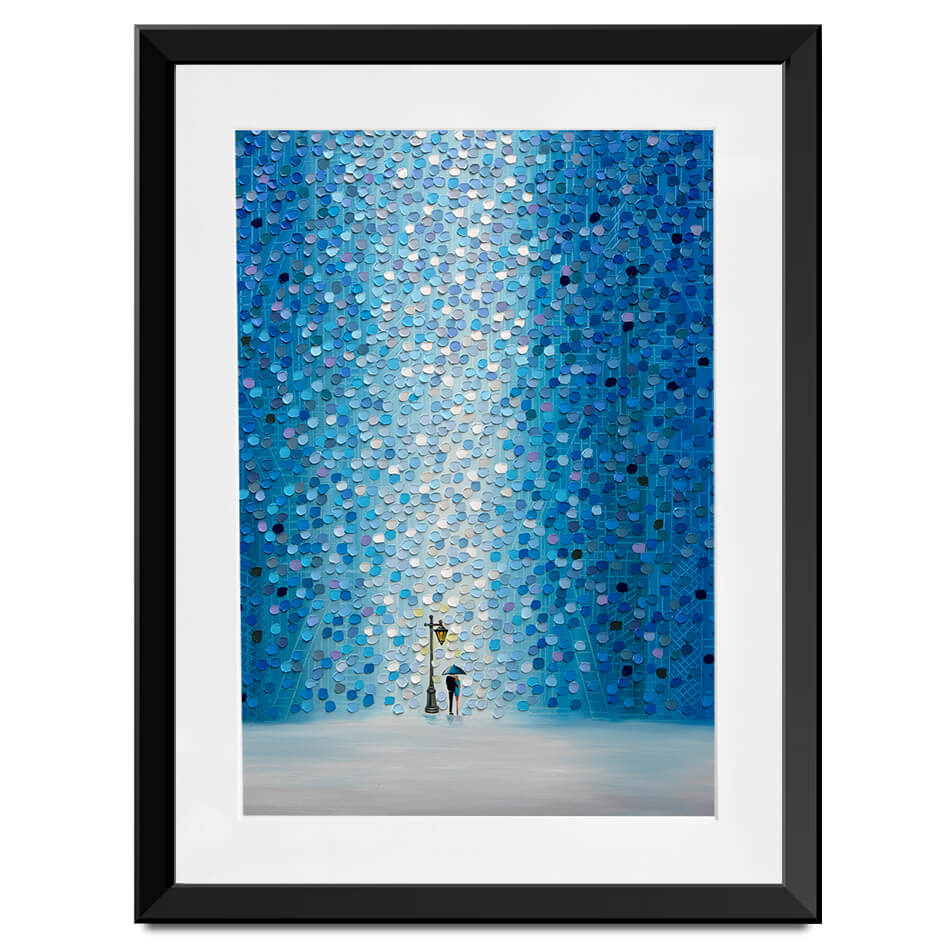 Rainy Streetlight Sonata Framed Art Print Rainy Streetlight Sonata Framed Art Print wall art product Ekaterina Ermilkina
