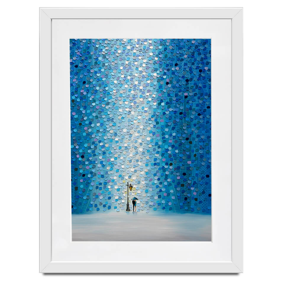 Rainy Streetlight Sonata Framed Art Print Rainy Streetlight Sonata Framed Art Print wall art product Ekaterina Ermilkina
