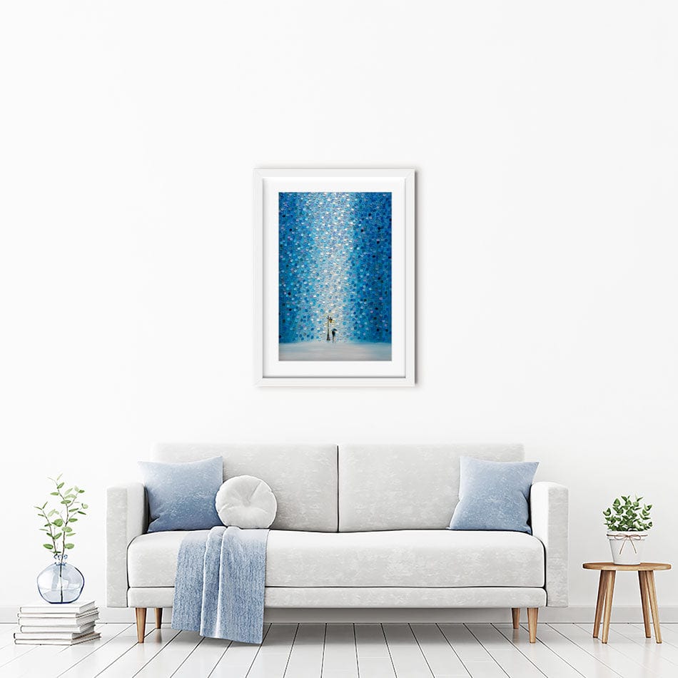 Rainy Streetlight Sonata Framed Art Print wall art product Ekaterina Ermilkina / Independent