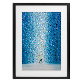 Rainy Streetlight Sonata Framed Art Print wall art product Ekaterina Ermilkina / Independent
