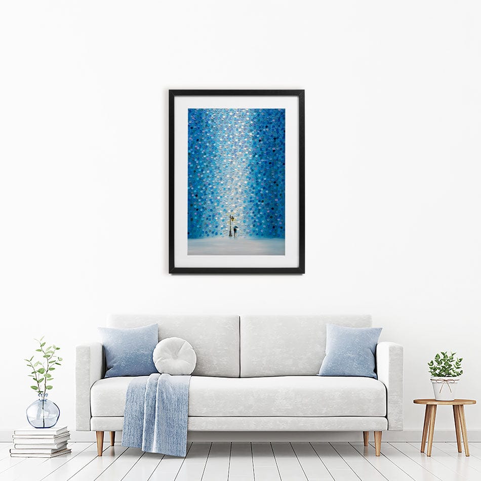 Rainy Streetlight Sonata Framed Art Print wall art product Ekaterina Ermilkina / Independent