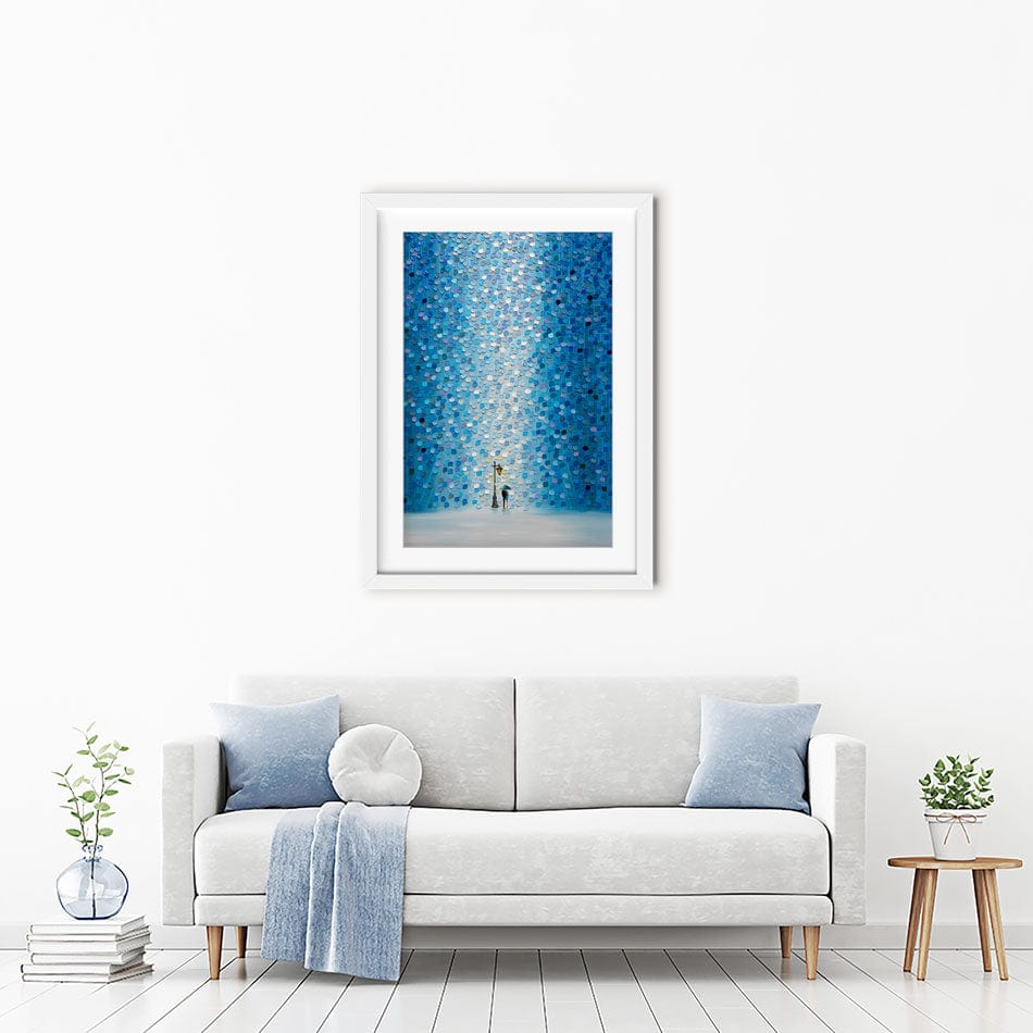 Rainy Streetlight Sonata Framed Art Print wall art product Ekaterina Ermilkina / Independent