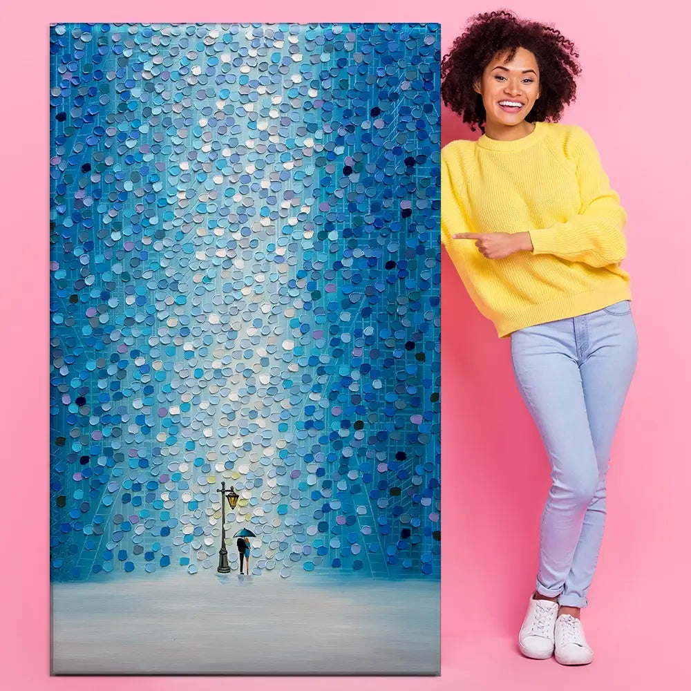 Rainy Streetlight Sonata Oversized Canvas Print Rainy Streetlight Sonata Oversized Canvas Print wall art product Ekaterina Ermilkina