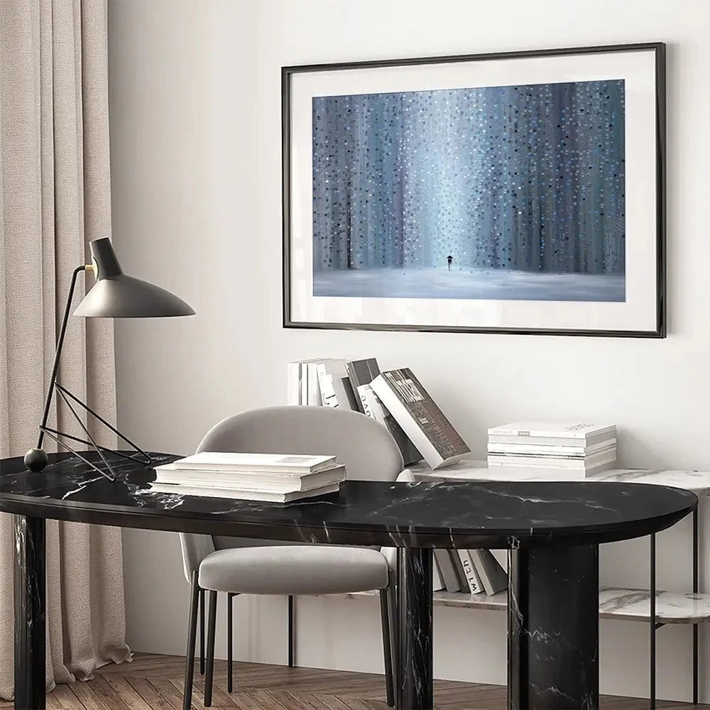 Rainy Stroll Framed Art Print Rainy Stroll Framed Art Print wall art product Ekaterina Ermilkina