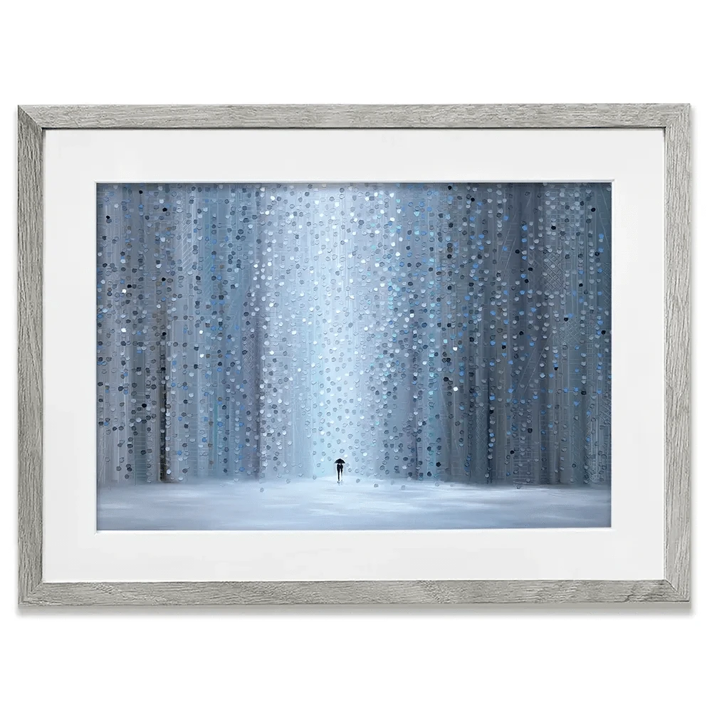 Rainy Stroll Framed Art Print Rainy Stroll Framed Art Print wall art product Ekaterina Ermilkina
