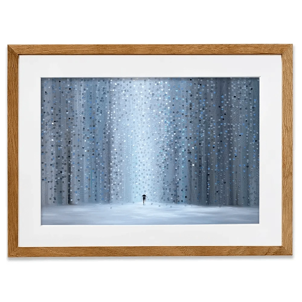 Rainy Stroll Framed Art Print Rainy Stroll Framed Art Print wall art product Ekaterina Ermilkina