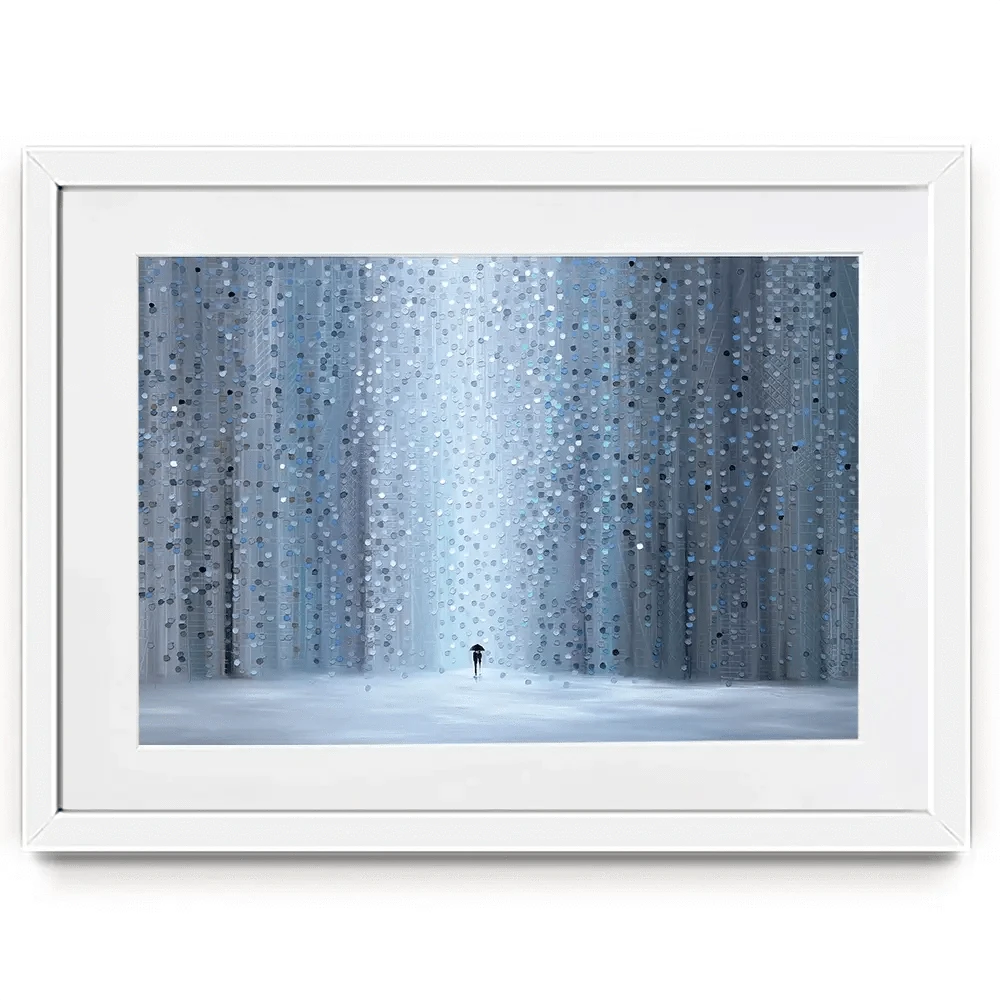 Rainy Stroll Framed Art Print Rainy Stroll Framed Art Print wall art product Ekaterina Ermilkina