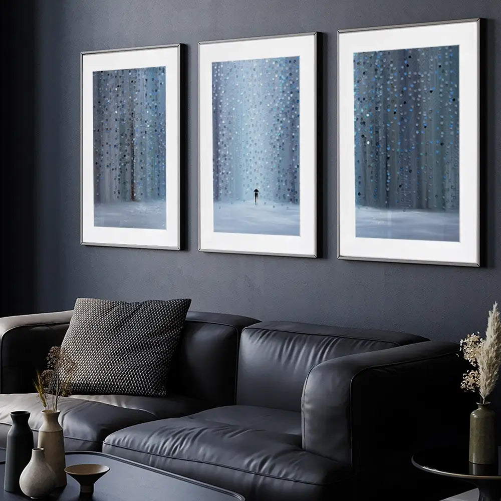 Rainy Stroll Framed Art Print Trio Rainy Stroll Framed Art Print Trio wall art product Ekaterina Ermilkina