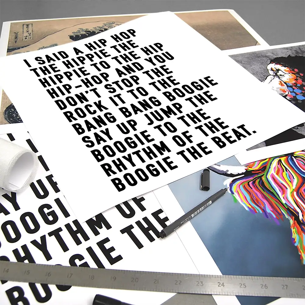 Rappers Delight Square Art Print Rappers Delight Square Art Print wall art product Independent