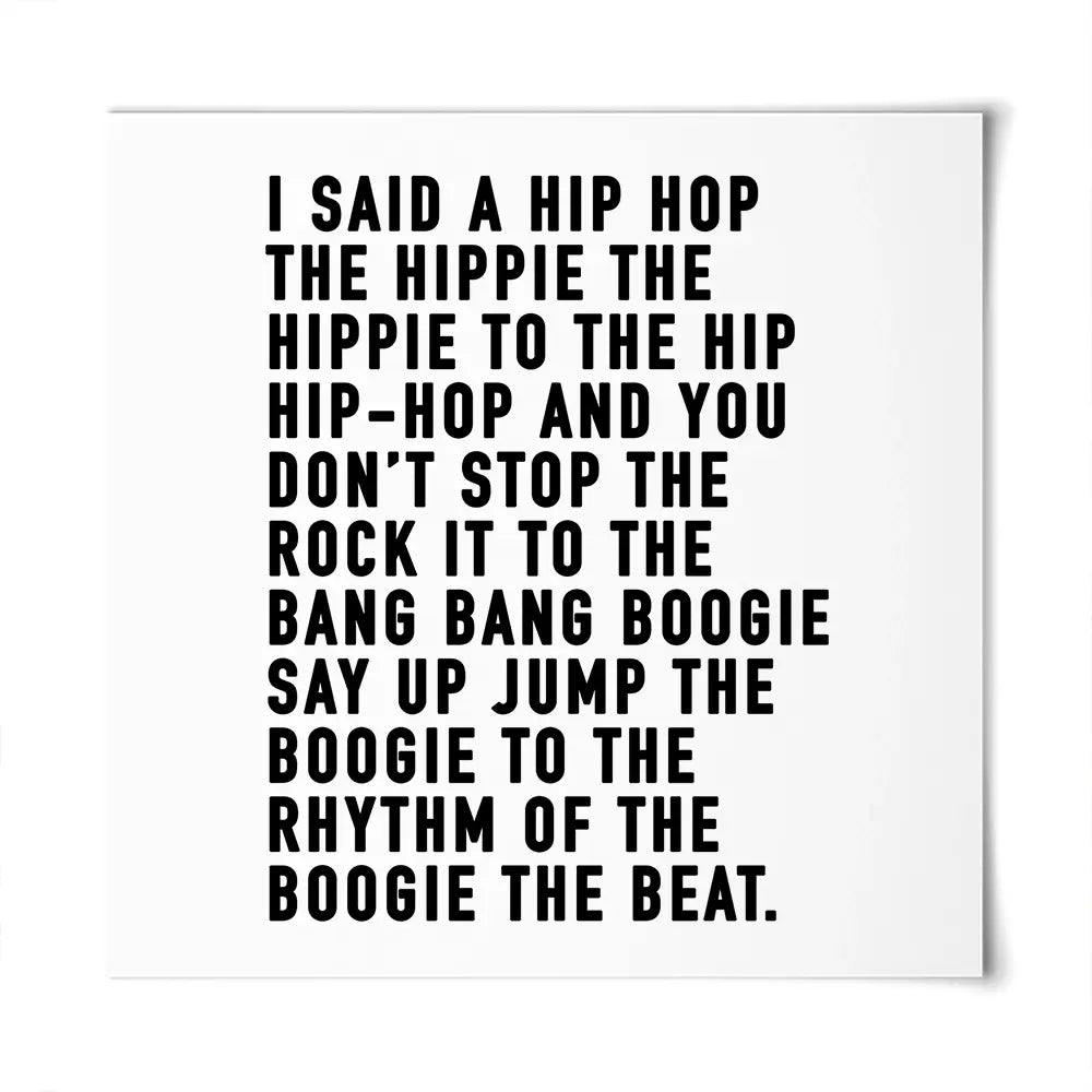 Rappers Delight Square Art Print Rappers Delight Square Art Print wall art product Independent