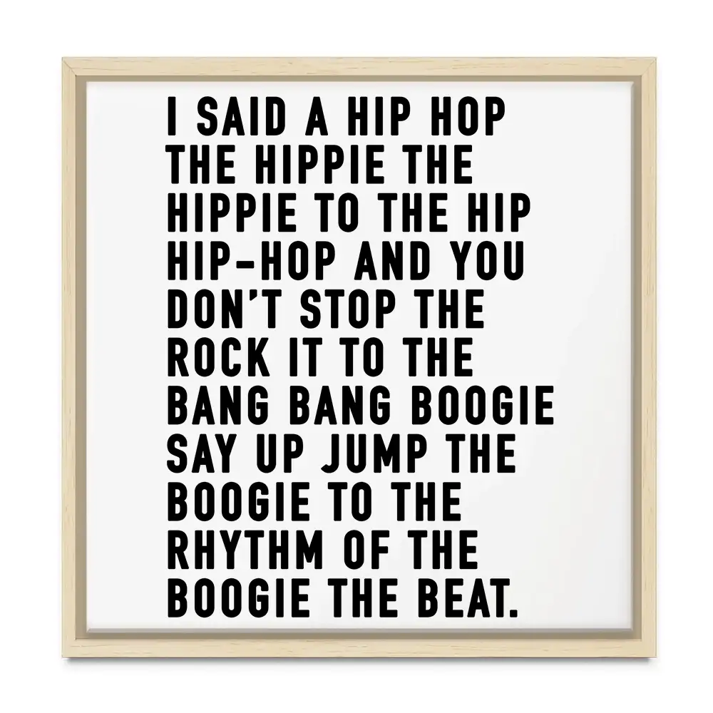 Rappers Delight Square Canvas Print Rappers Delight Square Canvas Print wall art product Independent