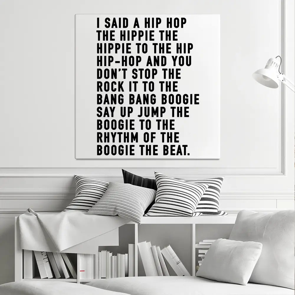 Rappers Delight Square Canvas Print Rappers Delight Square Canvas Print wall art product Independent