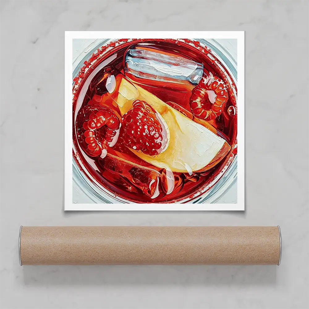 Raspberry Negroni Cocktail Square Art Print Raspberry Negroni Cocktail Square Art Print wall art product David Alexander Elder