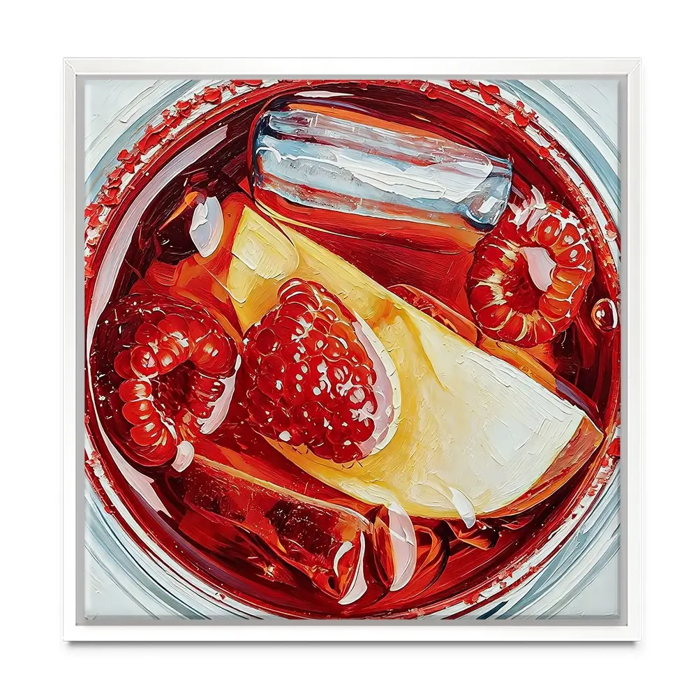 Raspberry Negroni Cocktail Square Canvas Print Raspberry Negroni Cocktail Square Canvas Print wall art product David Alexander Elder