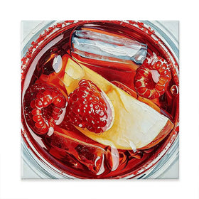 Raspberry Negroni Cocktail Square Canvas Print Raspberry Negroni Cocktail Square Canvas Print wall art product David Alexander Elder