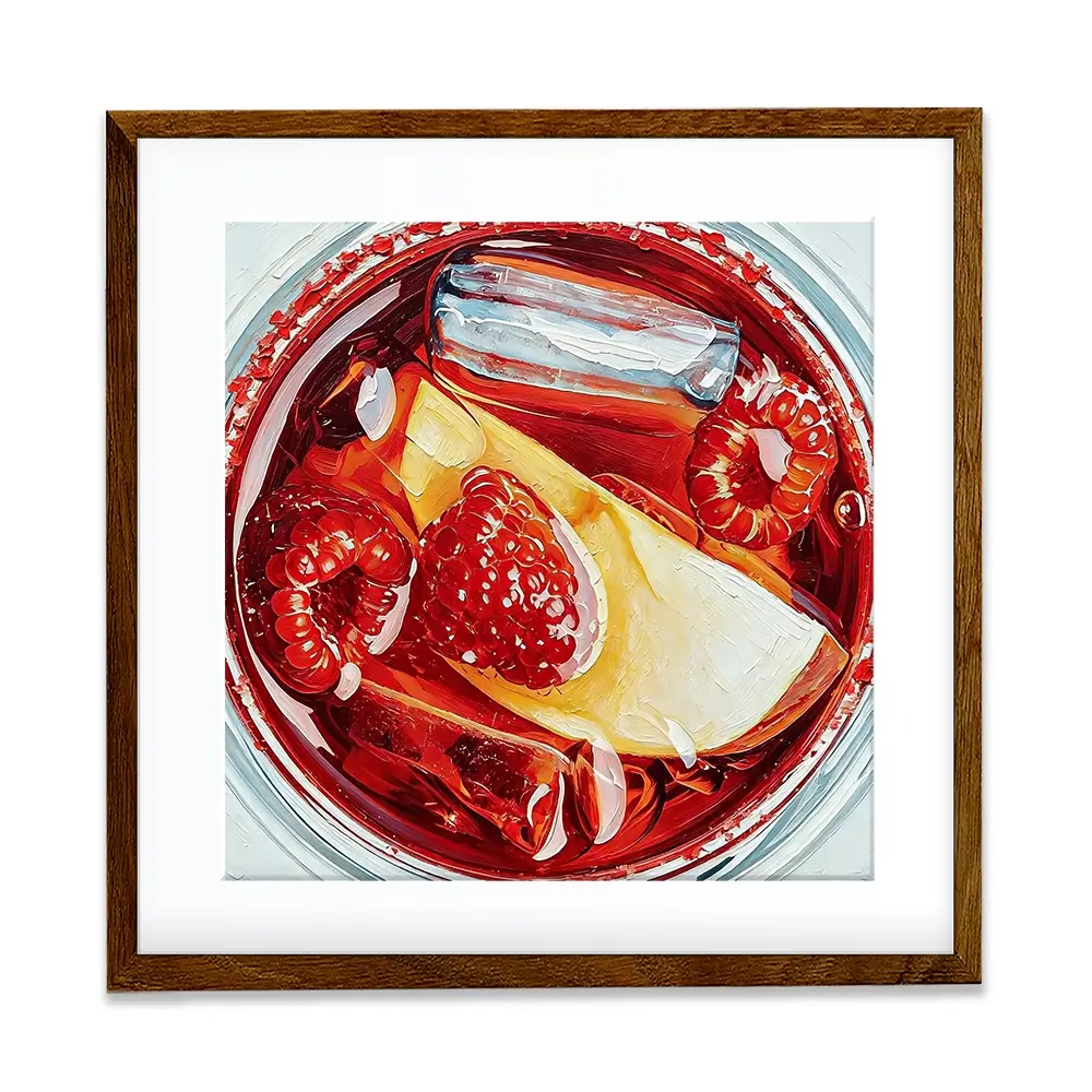 Raspberry Negroni Cocktail Square Framed Art Print Raspberry Negroni Cocktail Square Framed Art Print wall art product David Alexander Elder