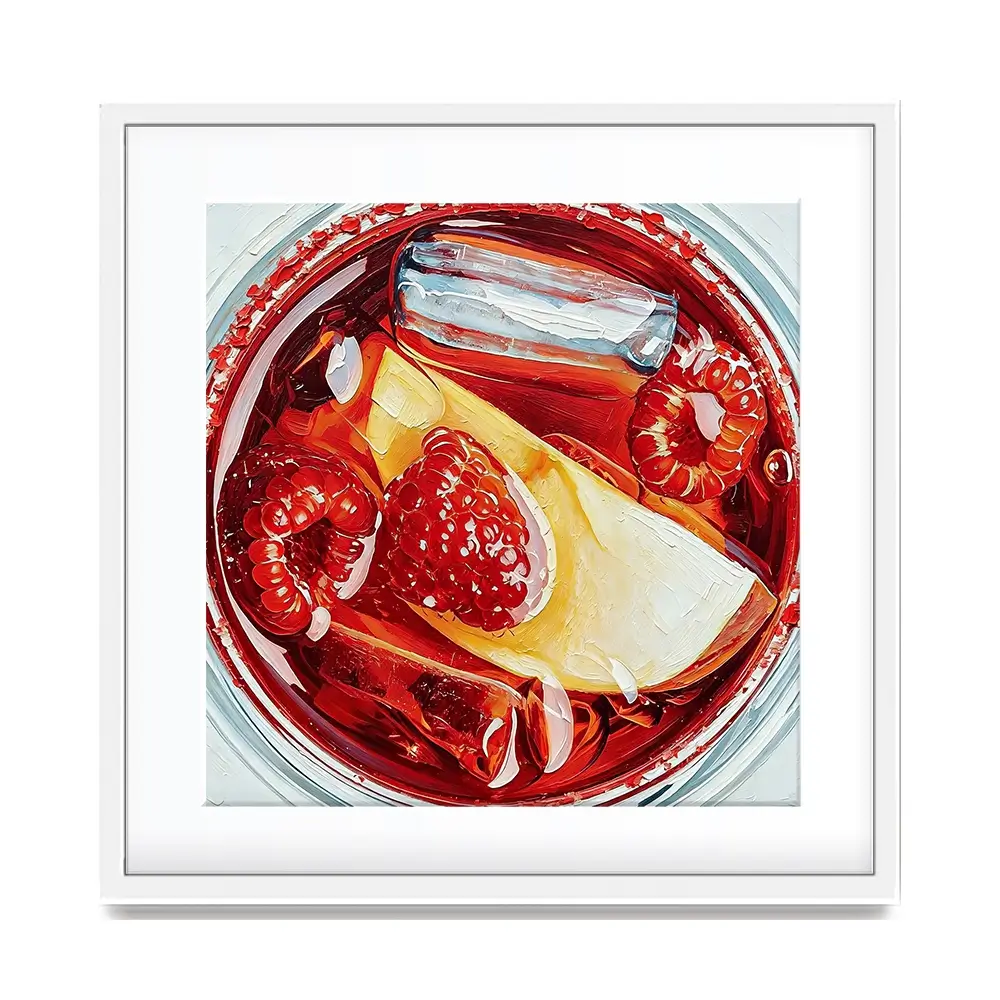 Raspberry Negroni Cocktail Square Framed Art Print Raspberry Negroni Cocktail Square Framed Art Print wall art product David Alexander Elder